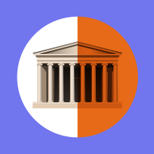 An image with a purple background and the U S Supreme Court